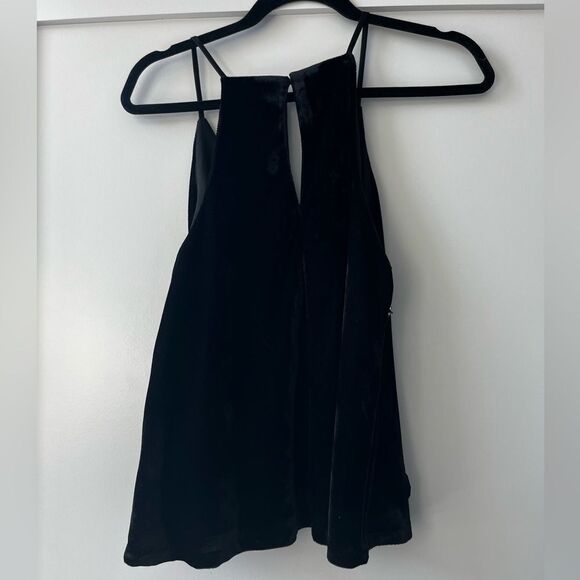 Endless Rose Black Velvet Cami with Crystal Embellishments Sz S - Picture 8 of 13